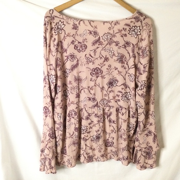 Hinge Blouse M/L Ruffle Flounce Sleeve Pink Baby Doll Romantic - Picture 5 of 16